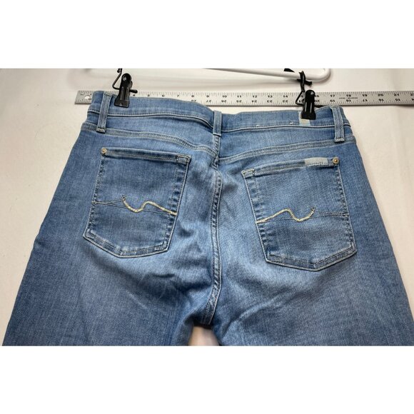 7 for All Mankind jeans womens 28 30 x 29 Josefina button fly mid rise blue - Picture 5 of 13